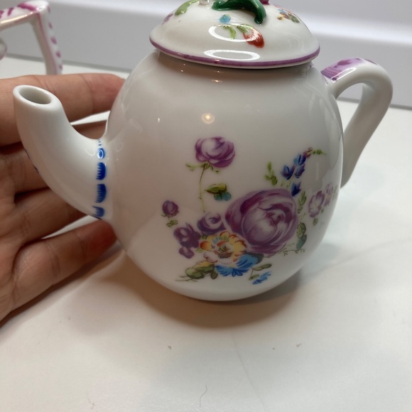 Victoria & Albert Museum Teapot Mennecy ,hochst 1985 Franklin Mint Fine Porcelai - Picture 10 of 13